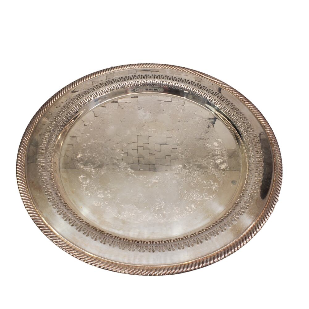 Silver Plated Platter WM Rogers 170 Silver Platter Antique Silver Plate 12 Inch